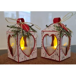 Dies/skre stencils, By Lene's BLD1688 - Lanterne / lygte til LED-fyrfadslys