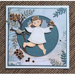 Dies/skre stencils, By Lene's BLD1689 - Sknne englebasser