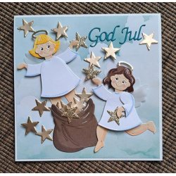 Dies/skre stencils, By Lene's BLD1689 - Sknne englebasser