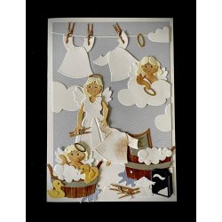 Dies/skre stencils, By Lene's BLD1689 - Sknne englebasser