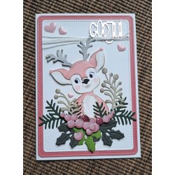 Dies/skre stencils, By Lene's BLD1705 - Stor bambi m/tilbehr 