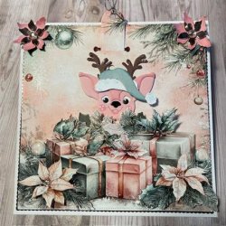 Dies/skre stencils, By Lene's BLD1705 - Stor bambi m/tilbehr 