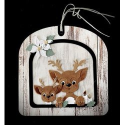 Dies/skre stencils, By Lene's BLD1707 - Tunnel-baggrunde, Staldvindue &amp; Stearinlys