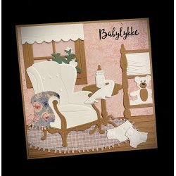 Dies/skre stencils, By Lene's BLD1717, Gulvtppe (eller mske et fad)