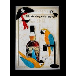 Dies/skre stencils, By Lene's BLD1718, Papegje