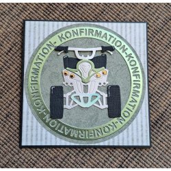 Dies/skre stencils, By Lene's BLD1722, Rund Konfirmations ramme