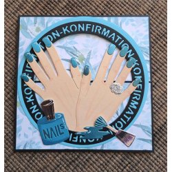 Dies/skre stencils, By Lene's BLD1724, Manicure ting, neglelak, filer, saks