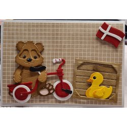 Dies/skre stencils, By Lene's BLD1727, Nuttede Panda'er