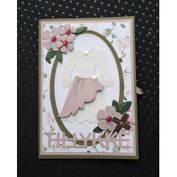 Dies/skre stencils, By Lene's BLD1736, Kjole m/skrt