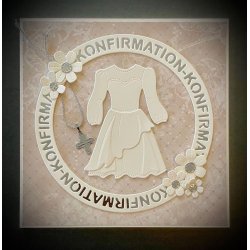 Dies/skre stencils, By Lene's BLD1736, Kjole m/skrt