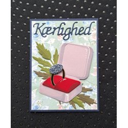 Dies/skre stencils, By Lene's BLD1738, Smykkeske m/smuk ring