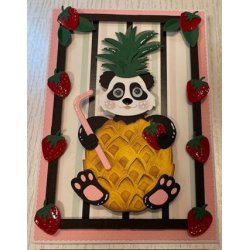 Dies/skre stencils, By Lene's BLD1743, Ananas m/drinks  tilbehr