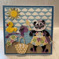 Dies/skre stencils, By Lene's BLD1745, Tilbehr til Panda BLD1727, Sommer- og badetj