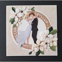 Dies/skre stencils, By Lene's BLD1748, Bryllup ramme