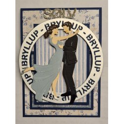 Dies/skre stencils, By Lene's BLD1748, Bryllup ramme