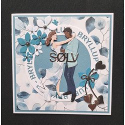 Dies/skre stencils, By Lene's BLD1748, Bryllup ramme