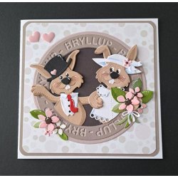 Dies/skre stencils, By Lene's BLD1750, Store Kaniner