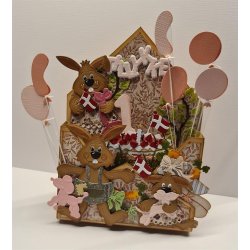 Dies/skre stencils, By Lene's BLD1750, Store Kaniner