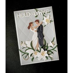 Dies/skre stencils, By Lene's BLD1753, Liljer