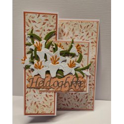 Dies/skre stencils, By Lene's BLD1753, Liljer