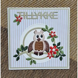 Dies/skre stencils, By Lene's BLD1759, Ugler