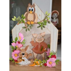 Dies/skre stencils, By Lene's BLD1759, Ugler