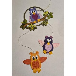 Dies/skre stencils, By Lene's BLD1759, Ugler