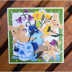 Dies/skre stencils, By Lene's BLD1764, Babygrise / sm grise