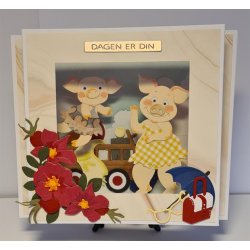 Dies/skre stencils, By Lene's BLD1764, Babygrise / sm grise