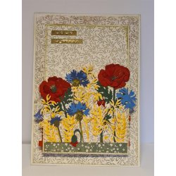 Dies/skre stencils, By Lene's BLD1771, Kornblomster