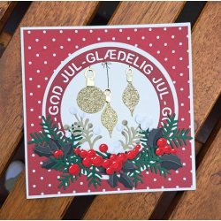 Dies/skre stencils, By Lene's BLD1785, Rund tekst "Gldelig Jul"