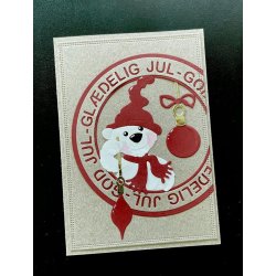 Dies/skre stencils, By Lene's BLD1785, Rund tekst "Gldelig Jul"