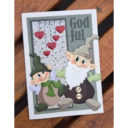 Dies/skre stencils, By Lene's BLD1786, XL-nisse (strre model af BLD1001)