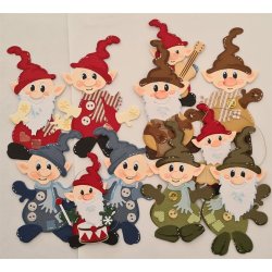 Dies/skre stencils, By Lene's BLD1786, XL-nisse (strre model af BLD1001)