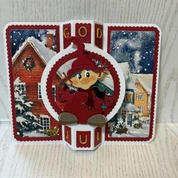 Dies/skre stencils, By Lene's BLD1786, XL-nisse (strre model af BLD1001)