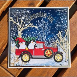 Dies/skre stencils, By Lene's BLD1787, Gammel bil