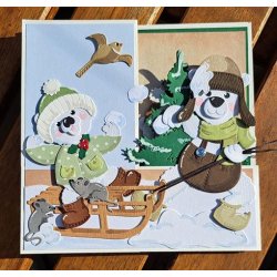 Dies/skre stencils, By Lene's BLD1789, Tilbehr til BLD1778-Isbjrn &amp; mange andre figurer