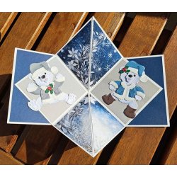 Dies/skre stencils, By Lene's BLD1790, Tilbehr til BLD1788-den lille isbjrn