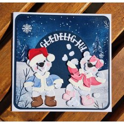 Dies/skre stencils, By Lene's BLD1790, Tilbehr til BLD1788-den lille isbjrn