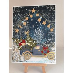 Dies/skre stencils, By Lene's BLD1792, Fyrtrer / juletrer