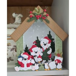 Dies/skre stencils, By Lene's BLD1792, Fyrtrer / juletrer