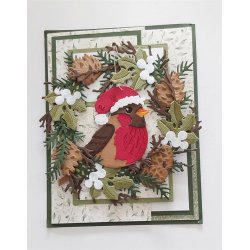 Dies/skre stencils, By Lene's BLD1794, Grene, gran &amp; br