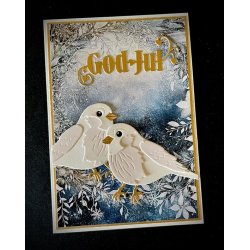 Dies/skre stencils, By Lene's BLD1795, Jule fugl (rdhals)