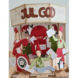 Dies/skre stencils, By Lene's BLD1798, Tilbehr til langbenet julenisse - BLD1796