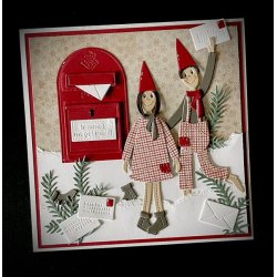 Dies/skre stencils, By Lene's BLD1802, Postkasse &amp; breve