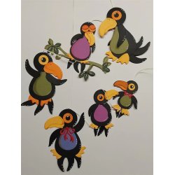 Dies/skre stencils, By Lene's BLD1806, Lille Tukan