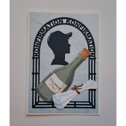 Dies/skre stencils, By Lene's BLD1807, Flaskepost/flaske &amp; papirrulle