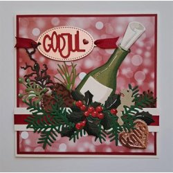 Dies/skre stencils, By Lene's BLD1807, Flaskepost/flaske &amp; papirrulle