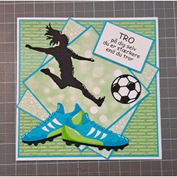 Dies/sk�re stencils, By Lene's BLD1812, pige silhuetter til fodbold &amp; h�ndbold