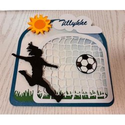 Dies/sk�re stencils, By Lene's BLD1812, pige silhuetter til fodbold &amp; h�ndbold